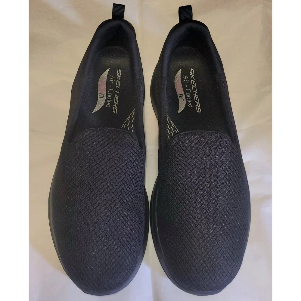 Skechers Go Walk Arch Fit Women 9 Black Slip On Walking Sneakers Comfort